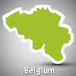 Belgium map sticker