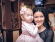 picture of happy mother with baby