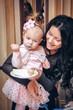 picture of happy mother with baby