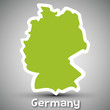 Germany map sticker