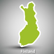 Finland map sticker