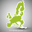 European Union map sticker
