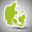 Denmark map sticker