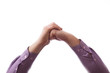 Hands clasped together for a prayer