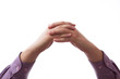Hands clasped together for a prayer