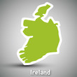 Ireland map sticker