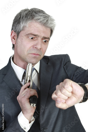 Photo: Desperate businessman Desperate businessman