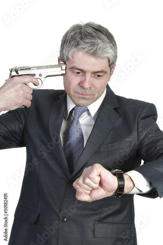 Photo: Desperate businessman Desperate businessman
