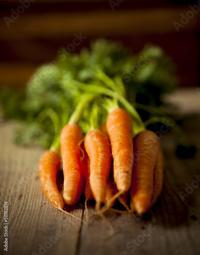 Photo: Organic carrots. Organic carrots.