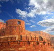 red fort wall in agra