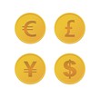 currency coins - gold