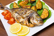 Roasted gilthead fish
