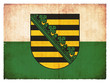 Grunge-Flagge Sachsen (Deutschland)