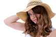 Teenager in straw hat
