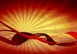 Illustration: abstract red waves abstract red waves
