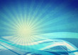 Illustration: textured graphic sea and sky textured graphic sea and sky