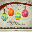 Vintage easter egg invitation design
