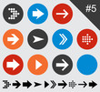 Flat arrow icons.