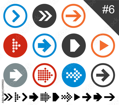 Vector: Flat arrow icons. Flat arrow icons.