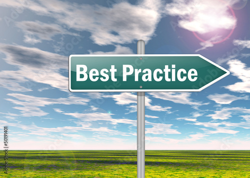 Illustration: Signpost "Best Practice" Signpost "Best Practice"
