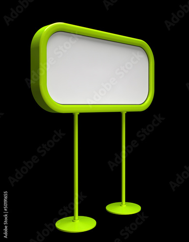 Illustration: green stand for information green stand for information