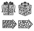 Shopping. Gift. Clothing. Design elements.