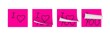 love pink adhesive papers