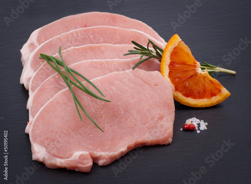 Photo: Frisches Schweinesteak Frisches Schweinesteak