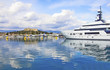 The port of Antibes and the fortress The port of Antibes and the fortress