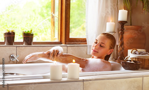 Photo: Sensual woman in bathtub Sensual woman in bathtub