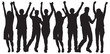 Large group of people celebrating. Vector image