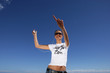 Woman jogging at the seaside