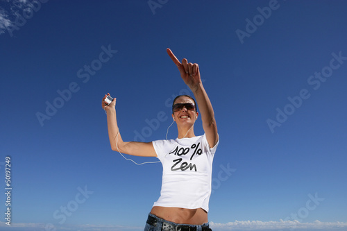 Photo: Woman jogging at the seaside Woman jogging at the seaside