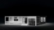 Montage of a model house being built