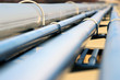 Photo: steel pipe in oil refinery steel pipe in oil refinery