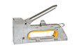 The old staple gun on white background.