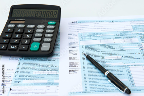 Photo: Tax forms Tax forms