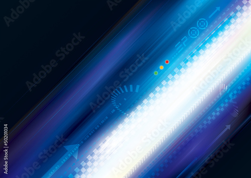 Vector: Blue stripes fast motion track background. Blue stripes fast motion track background.