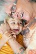Photo: Woman hugging her grandchild Woman hugging her grandchild