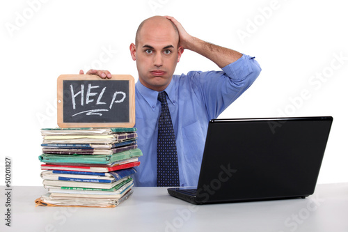 Photo: Man looking for help Man looking for help