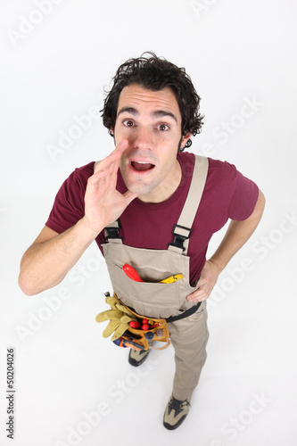 Photo: Carpenter shouting Carpenter shouting