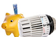 Foto: Sparschwein mit Heizkörper Thermostat Sparschwein mit Heizkörper Thermostat