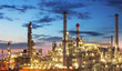 Oil refinery at twilight - factory
