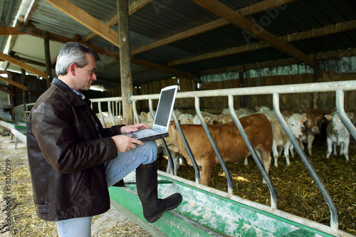 Photo: middle-aged stock breeder middle-aged stock breeder