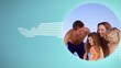 Montage of family clip during summer holidays
