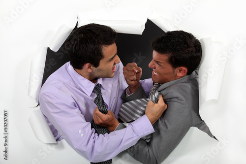 Photo: Two businessmen fighting Two businessmen fighting