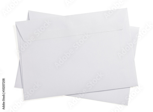 Photo: envelope isolated on white envelope isolated on white