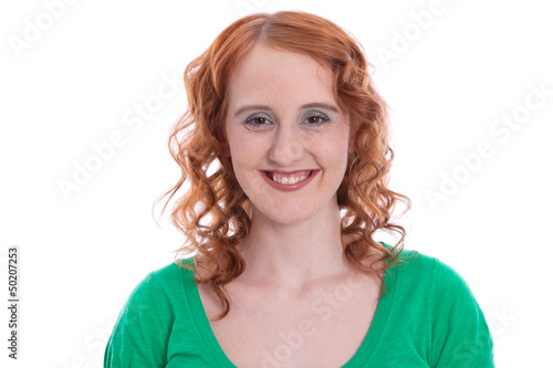 Photo: Lebensfrohe jung Frau mit roten Haaren Lebensfrohe jung Frau mit roten Haaren