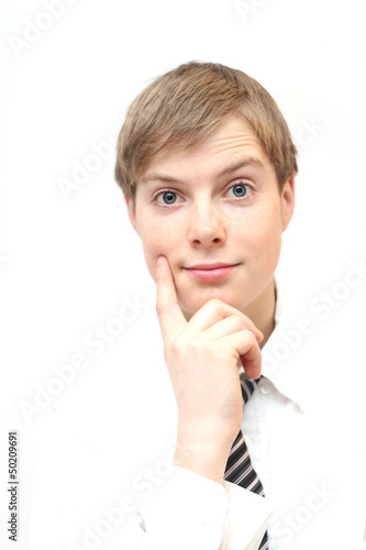 Photo: Azubi ist leicht skeptisch Azubi ist leicht skeptisch