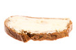 Ein Butterbrot auf weißem Hintergrund